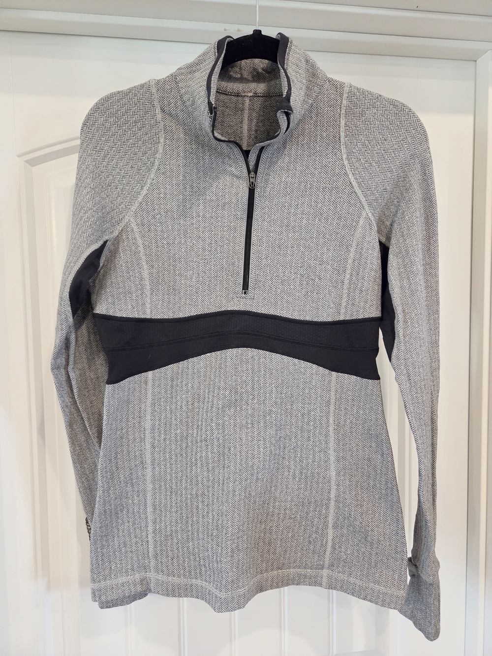 Women’s Gray Half-Zip Pullover Sweater